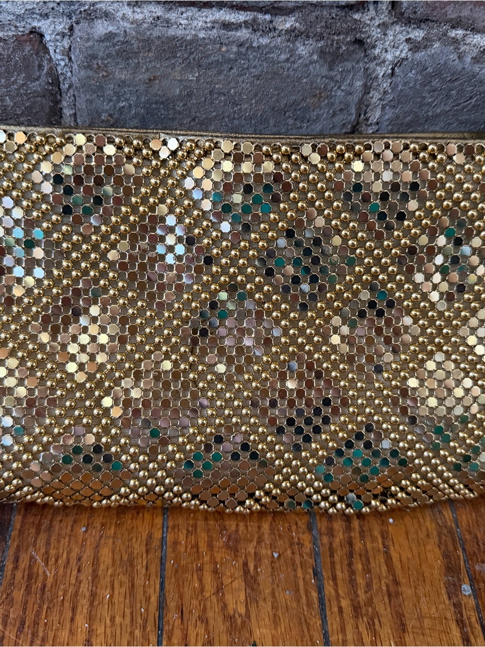 Bags By Marlo Gold Mesh Vintage 80s Handbag